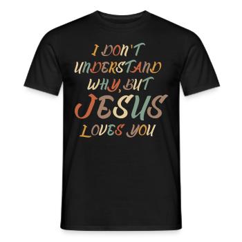 Christianity Cross Bible Jesus Christ - Men's T-Shirt - black - Front - AI Model Male 178 light (178cm)