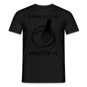 Matcha Green Tea Powder Japanese Tea - Männer T-Shirt - Schwarz - Vorne - AI Model Male 178 light (178cm)