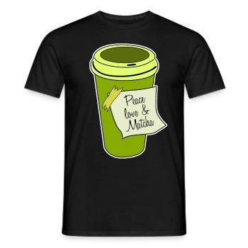 Matcha Tea Japanese Green Tea Powder - Männer T-Shirt - Schwarz - Vorne - AI Model Male 178 light (178cm)