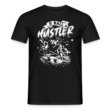 8-Ball Hustler Billard - Männer T-Shirt - Schwarz - Vorne - AI Model Male 178 light (178cm)