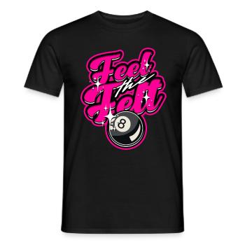 8-Ball Billard Feet The Felt - Männer T-Shirt - Schwarz - Vorne - AI Model Male 178 light (178cm)