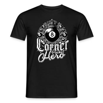 8-Ball Billard Corner Pocket Hero - Männer T-Shirt - Schwarz - Vorne - AI Model Male 178 light (178cm)