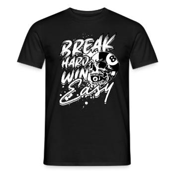 8-Ball Billard Break Hard Win Easy - Männer T-Shirt - Schwarz - Vorne - AI Model Male 178 light (178cm)