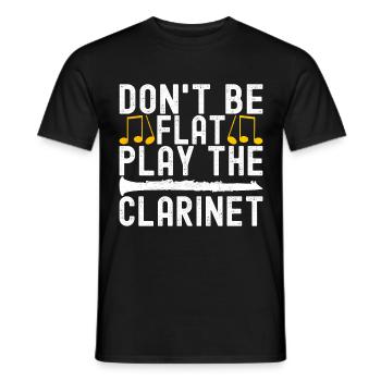 Clarinet Wind Instrument Clarinet player - Men's T-Shirt - black - Front - AI Model Male 178 light (178cm)