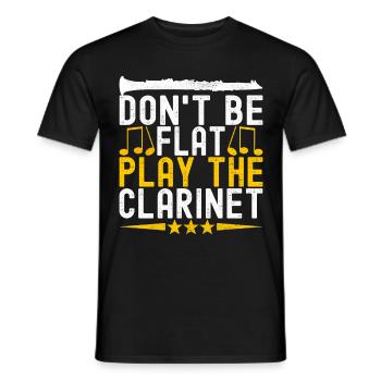 Klarinette Blasinstrument Klarinettenspieler - Männer T-Shirt - Schwarz - Vorne - AI Model Male 178 light (178cm)