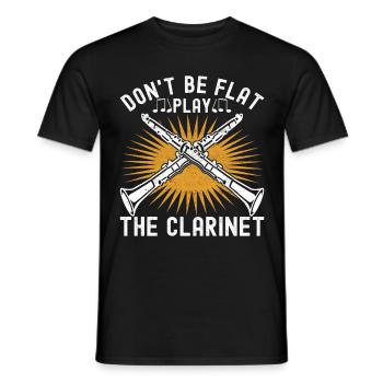 Clarinet Wind Instrument Clarinet player - Men's T-Shirt - black - Front - AI Model Male 178 light (178cm)
