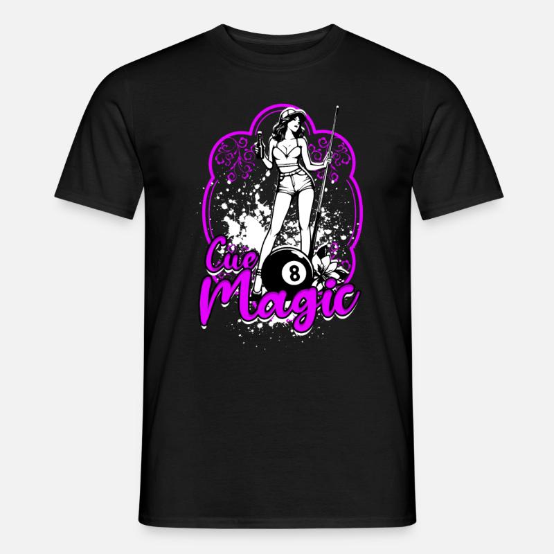 8-Ball Billard Cue Magic - Männer T-Shirt - Schwarz
