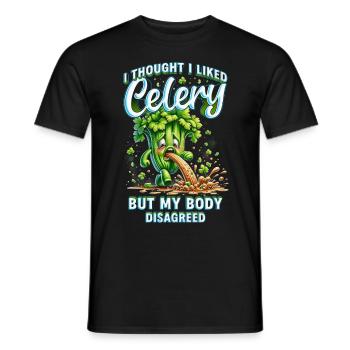 Sellerieallergie I Thought I Liked Celery - Männer T-Shirt - Schwarz - Vorne - AI Model Male 178 light (178cm)