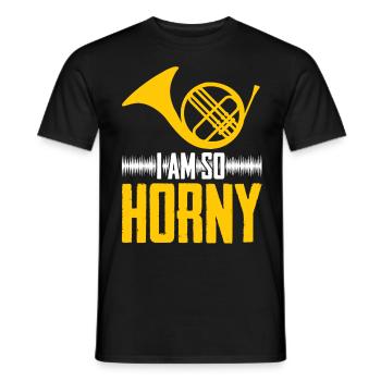 Orchestre de cuivres de cor français - T-shirt homme - noir - Devant - AI Model Male 178 light (178cm)