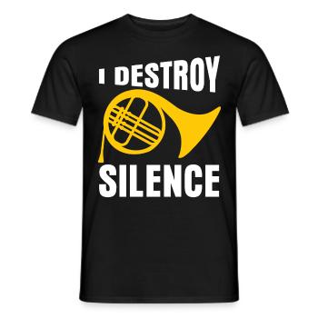Orchestra French Horn - Männer T-Shirt - Schwarz - Vorne - AI Model Male 178 light (178cm)