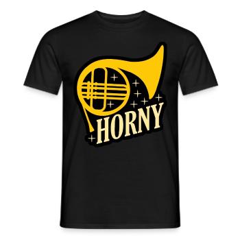 Orchestre Cuivres Cor français - T-shirt homme - noir - Devant - AI Model Male 178 light (178cm)