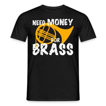 French Horn Orchestra - Männer T-Shirt - Schwarz - Vorne - AI Model Male 178 light (178cm)