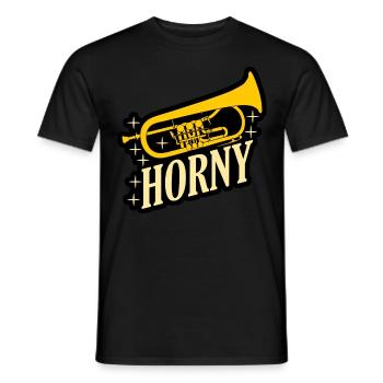 Orchestra Flugelhorn Brass Instrument - Men's T-Shirt - black - Front - AI Model Male 178 light (178cm)