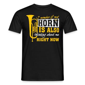 Musique de bugle - T-shirt homme - noir - Devant - AI Model Male 178 light (178cm)