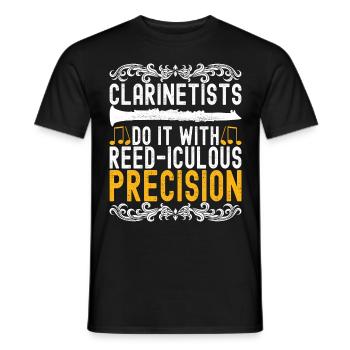 Clarinet Wind Instrument Clarinet player - Men's T-Shirt - black - Front - AI Model Male 178 light (178cm)