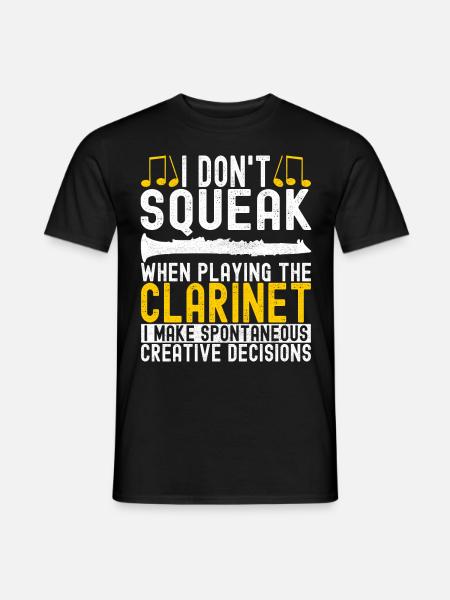 Clarinet Wind Instrument Clarinet player - Men's T-Shirt - black