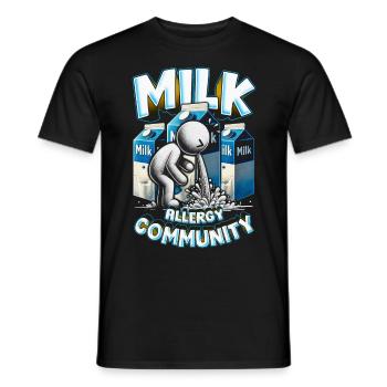 Milchallergie Milk Allergy Community - Men's T-Shirt - black - Front - AI Model Male 178 light (178cm)