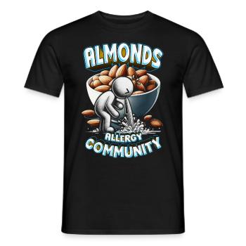 Communauté d’allergies aux amandes Mandelallergie - T-shirt homme - noir - Devant - AI Model Male 178 light (178cm)