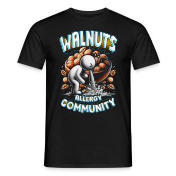 Walnut Allergy Walnuts Allergy Community - Men's T-Shirt - black - Front - AI Model Male 178 light (178cm)