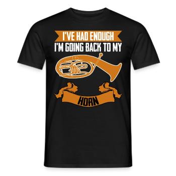 Tenor Horn Brass Instrument Orchestra - Men's T-Shirt - black - Front - AI Model Male 178 light (178cm)