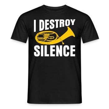 Tenorhorn Orchestra Baritone - Männer T-Shirt - Schwarz - Vorne - AI Model Male 178 light (178cm)