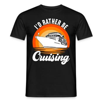Kreuzfahrt Urlaub Kreuzfahrtschiff - Männer T-Shirt - Schwarz - Vorne - AI Model Male 178 light (178cm)