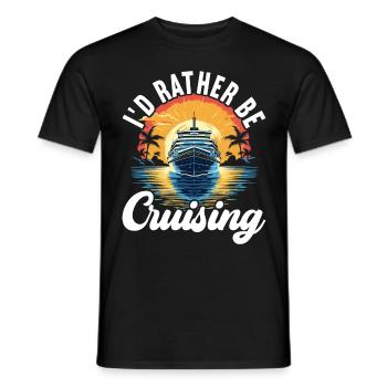 Kreuzfahrt Urlaub Kreuzfahrtschiff - Männer T-Shirt - Schwarz - Vorne - AI Model Male 178 light (178cm)