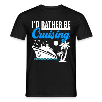 Croisière Vacances Bateau de croisière - T-shirt homme - noir - Devant - AI Model Male 178 light (178cm)