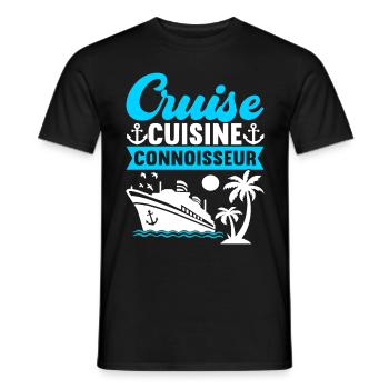 Croisière Vacances Bateau de croisière - T-shirt homme - noir - Devant - AI Model Male 178 light (178cm)