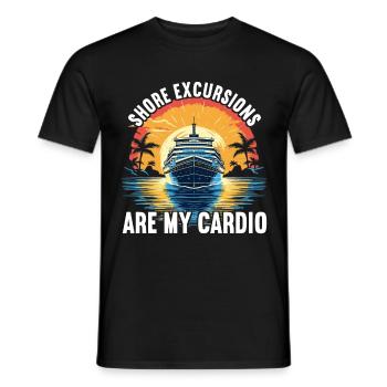 Croisière Vacances Bateau de croisière - T-shirt homme - noir - Devant - AI Model Male 178 light (178cm)