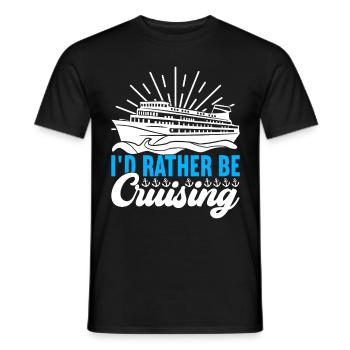Croisière Vacances Bateau de croisière - T-shirt homme - noir - Devant - AI Model Male 178 light (178cm)