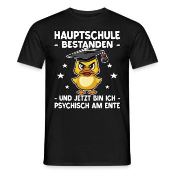 Abschlussklasse | Quali | Hauptschule bestanden - Männer T-Shirt - Schwarz - Vorne - AI Model Male 178 light (178cm)