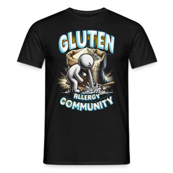 Allergie au gluten Intolérance au gluten - T-shirt homme - noir - Devant - AI Model Male 178 light (178cm)