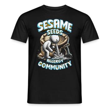 Capsule Fruit Allergy Seeds Allergy Community - Men's T-Shirt - black - Front - AI Model Male 178 light (178cm)