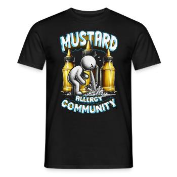 Senfallergie Mustard Allergy Community - Männer T-Shirt - Schwarz - Vorne - AI Model Male 178 light (178cm)