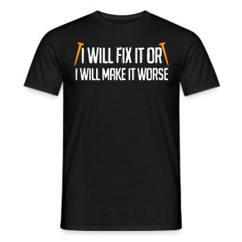 DIY Dad Handyman Workshop Craftsman - Men's T-Shirt - black - Front - AI Model Male 178 light (178cm)