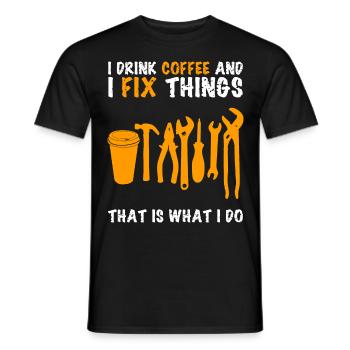 Dad DIY Craftsman Handyman Workshop - Men's T-Shirt - black - Front - AI Model Male 178 light (178cm)