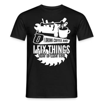 Dad DIY Craftsman Fix things Workshop - Men's T-Shirt - black - Front - AI Model Male 178 light (178cm)