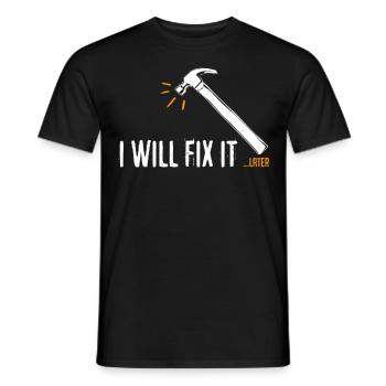 DIY Dad Workshop Craftsman Handyman - Men's T-Shirt - black - Front - AI Model Male 178 light (178cm)