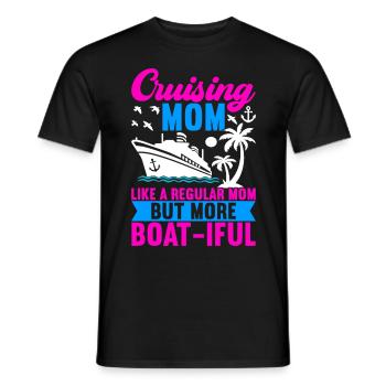 Croisière Vacances Bateau de croisière - T-shirt homme - noir - Devant - AI Model Male 178 light (178cm)