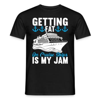 Kreuzfahrt Urlaub Kreuzfahrtschiff - Männer T-Shirt - Schwarz - Vorne - AI Model Male 178 light (178cm)