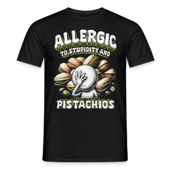 Allergie à la pistache Allergique aux pistaches - T-shirt homme - noir - Devant - AI Model Male 178 light (178cm)
