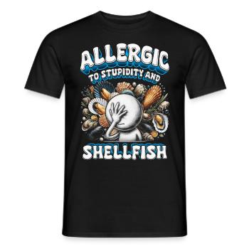 Meeresfrüchteallergie Allergic To Shellfish - Männer T-Shirt - Schwarz - Vorne - AI Model Male 178 light (178cm)