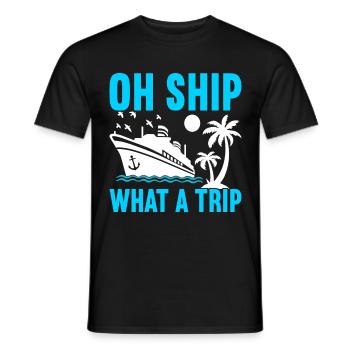 Croisière Vacances Bateau de croisière - T-shirt homme - noir - Devant - AI Model Male 178 light (178cm)