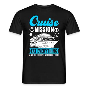Kreuzfahrt Urlaub Kreuzfahrtschiff - Männer T-Shirt - Schwarz - Vorne - AI Model Male 178 light (178cm)