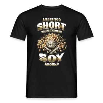 Allergie au soja - T-shirt homme - noir - Devant - AI Model Male 178 light (178cm)