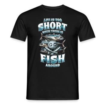 Allergie au poisson - T-shirt homme - noir - Devant - AI Model Male 178 light (178cm)