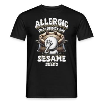 Capsule Fruit Allergy Allergic To Sesame Seeds - Men's T-Shirt - black - Front - AI Model Male 178 light (178cm)