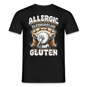 Allergie au gluten Intolérance au gluten - T-shirt homme - noir - Devant - AI Model Male 178 light (178cm)