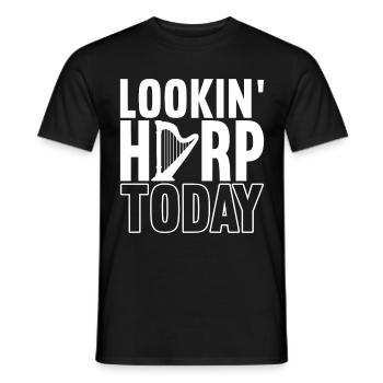 Harfe Design Für Harfenspieler - Männer T-Shirt - Schwarz - Vorne - AI Model Male 178 light (178cm)